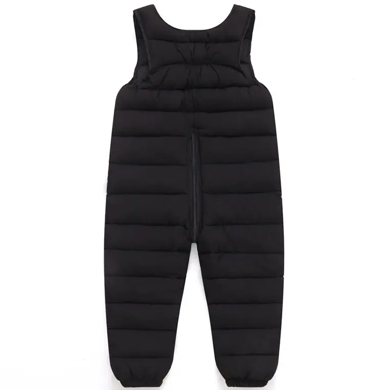 Black Padded Infant Jumpsuit with Suspenders Medium — feature 16