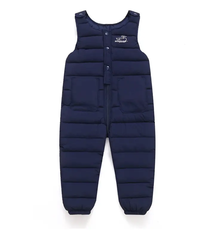 Black Padded Infant Jumpsuit with Suspenders Medium — feature 19