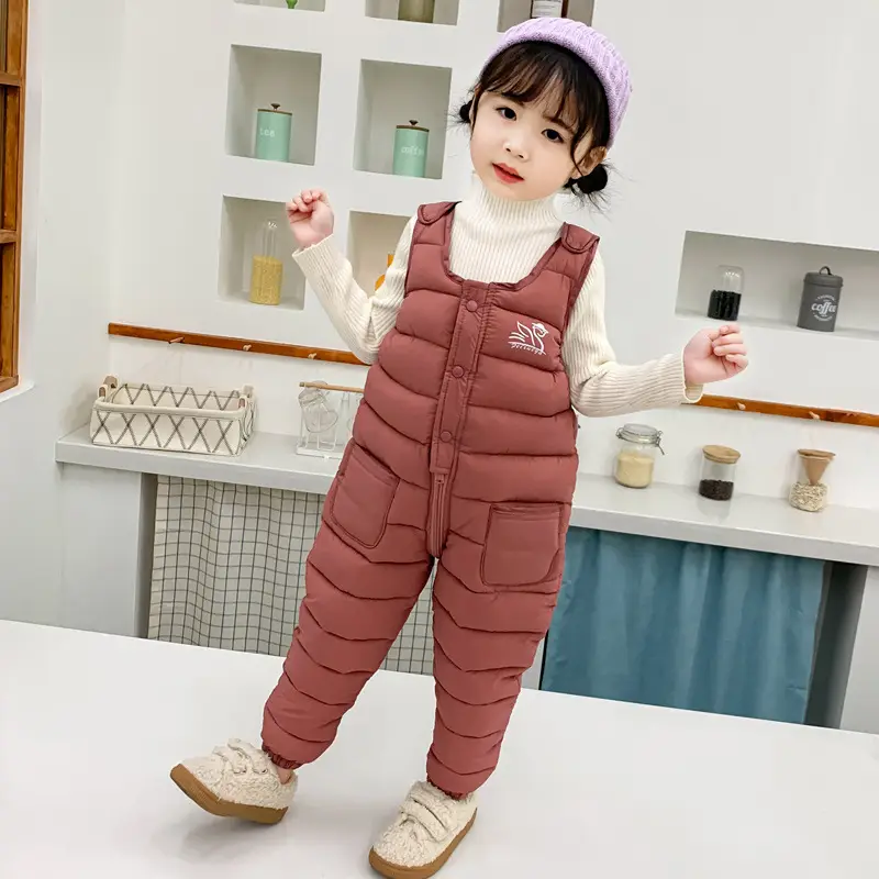 Black Padded Infant Jumpsuit with Suspenders Medium - Image 4