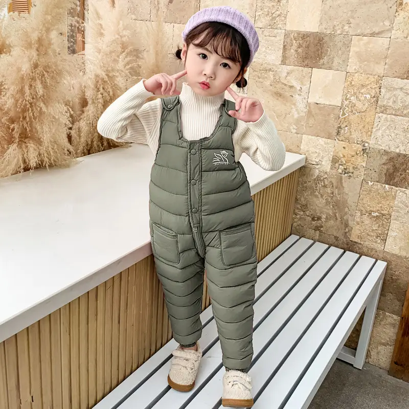 Black Padded Infant Jumpsuit with Suspenders Medium - Image 5
