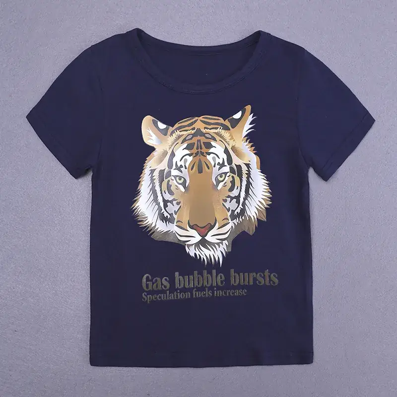 European & American Kids Summer 2025 Cotton Suit Shorts Printed T-Shirt - Image 9