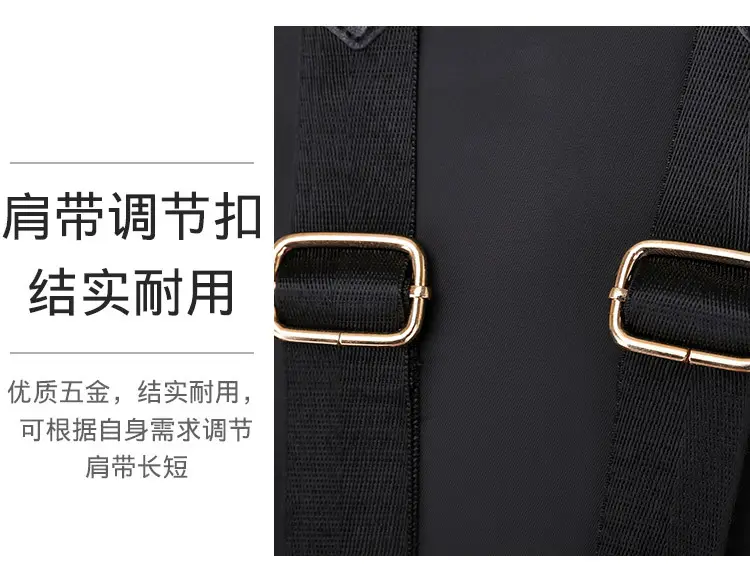 Black Ethnic Crossbody Backpack Women's Oxford Cloth Multi-Functional — feature 11