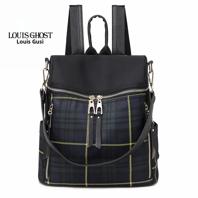 Black Ethnic Crossbody Backpack Women's Oxford Cloth Multi-Functional - Image 2
