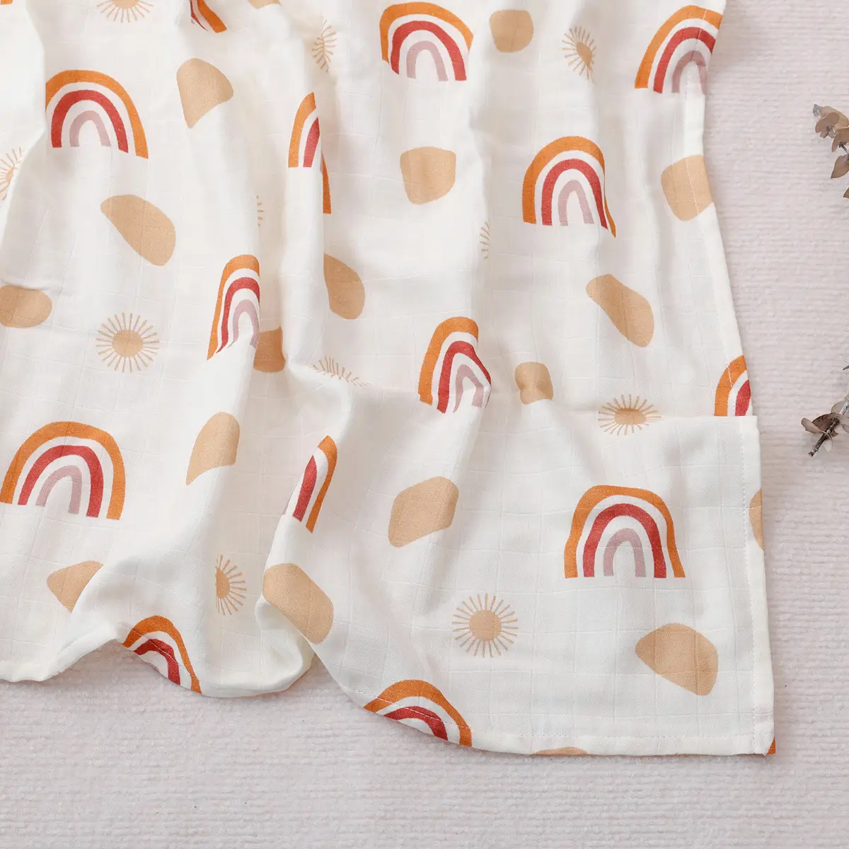 Baby Gauze Wrap Blanket 120x110 Swaddle Set - Image 7