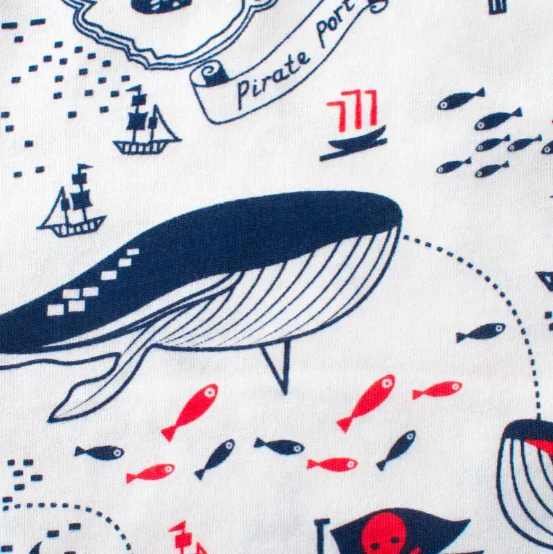 Kids Crew Neck T-Shirt White Blue Korean Style - Image 4