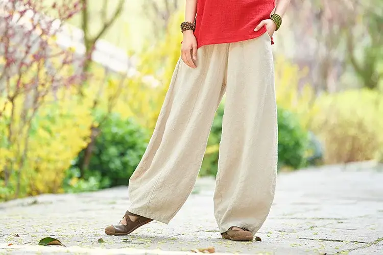 Japanese 2024 Cotton Linen Loose Trousers Zen Women — feature 10