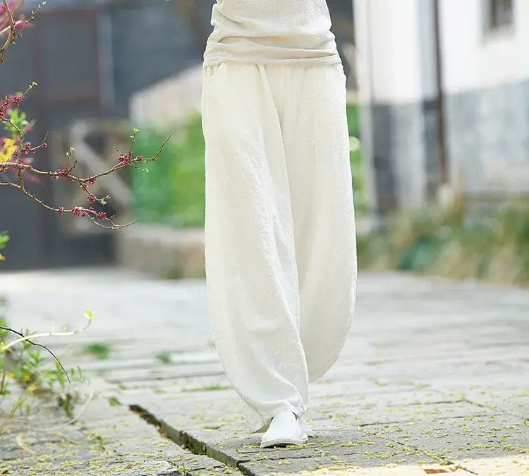 Japanese 2024 Cotton Linen Loose Trousers Zen Women — feature 29