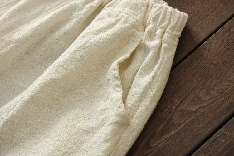 Japanese 2024 Cotton Linen Loose Trousers Zen Women — feature 6
