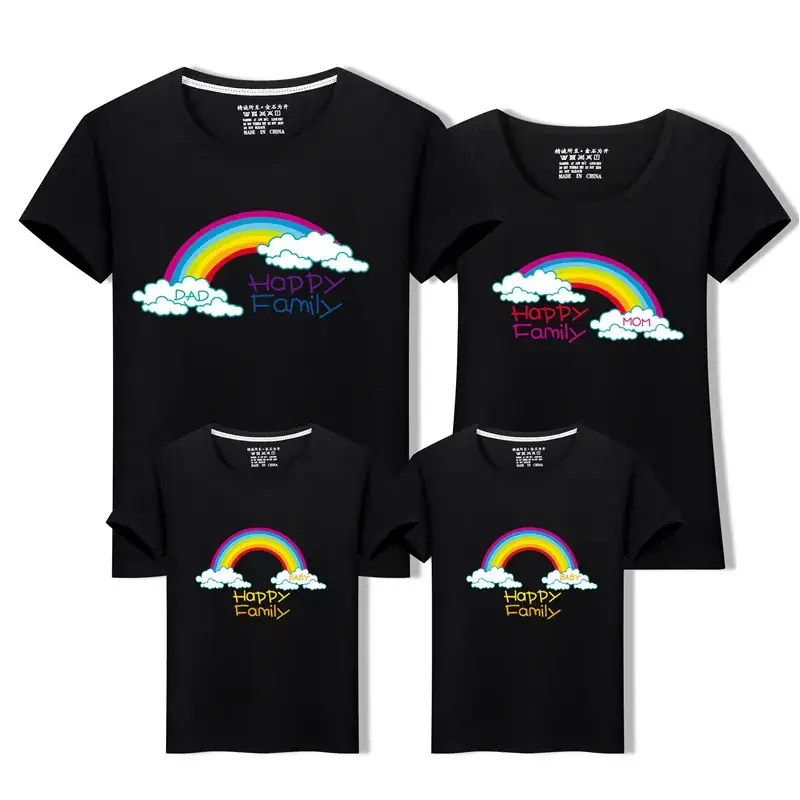 In-laws Family T-Shirt Set Orange Rainbow Cotton - Image 4