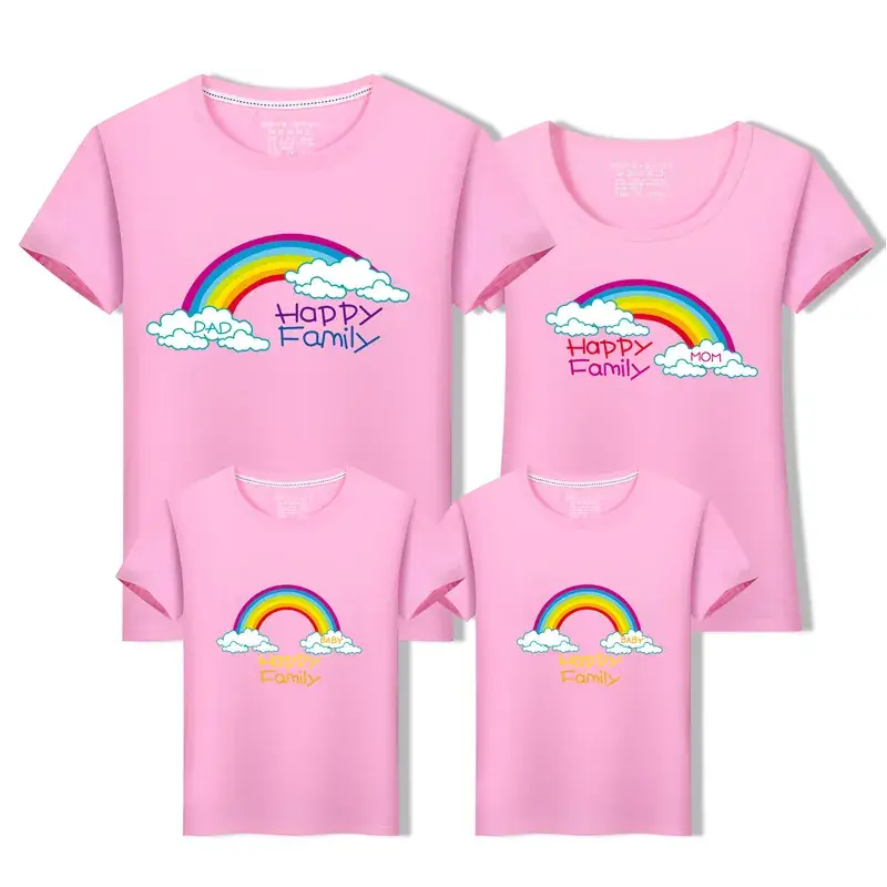 In-laws Family T-Shirt Set Orange Rainbow Cotton - Image 5
