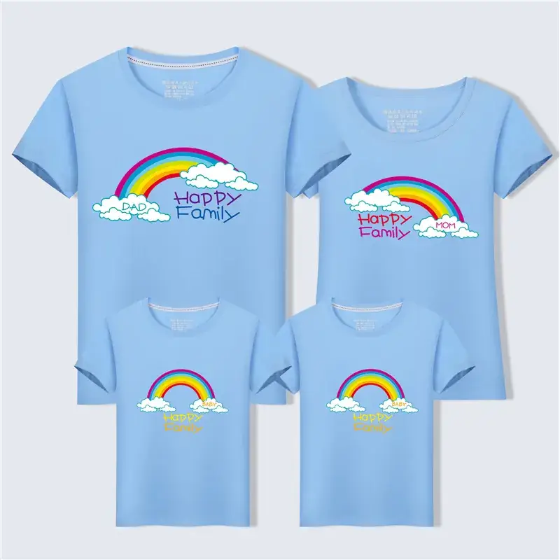 In-laws Family T-Shirt Set Orange Rainbow Cotton - Image 6