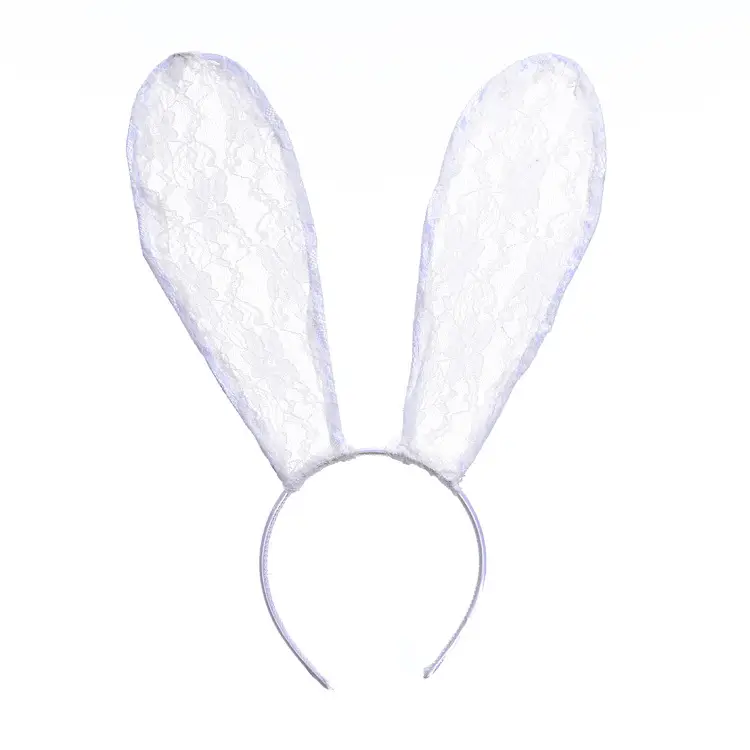 Black Lace Rabbit Ears Headband for Girls Party Dance - Image 12