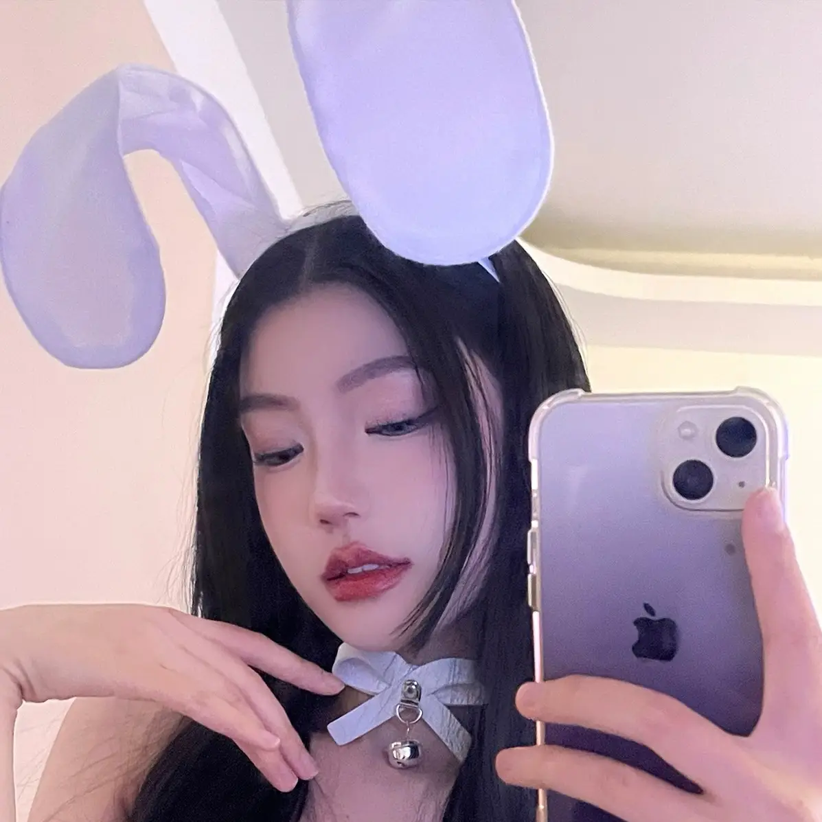 Black Lace Rabbit Ears Headband for Girls Party Dance - Image 17