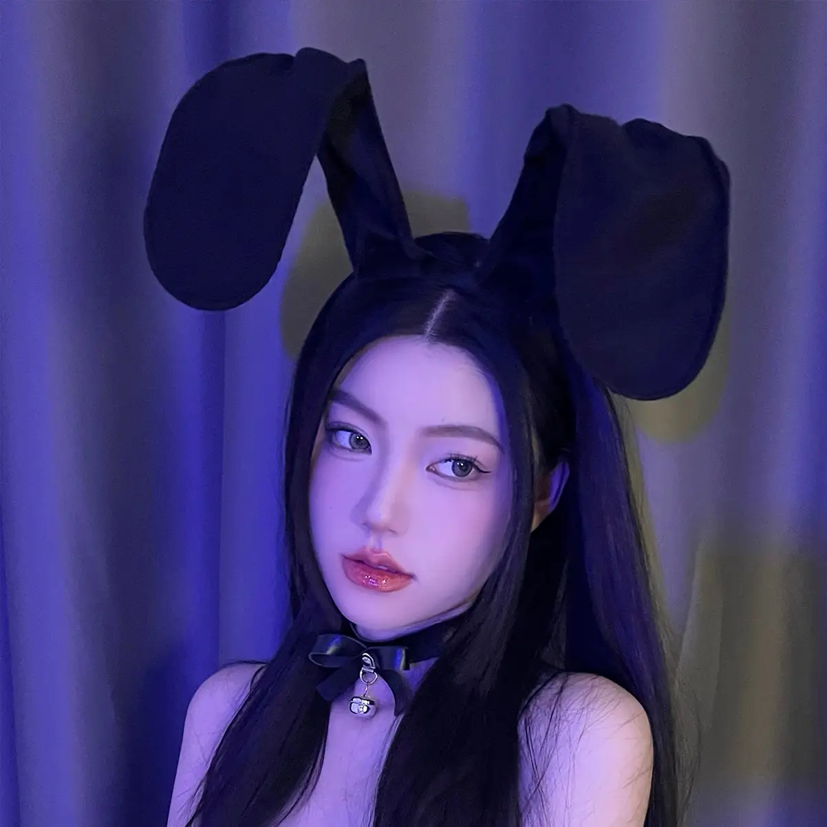 Black Lace Rabbit Ears Headband for Girls Party Dance - Image 18