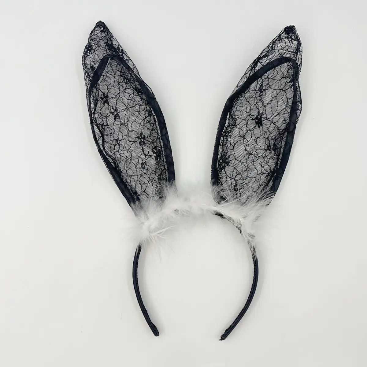 Black Lace Rabbit Ears Headband for Girls Party Dance - Image 23