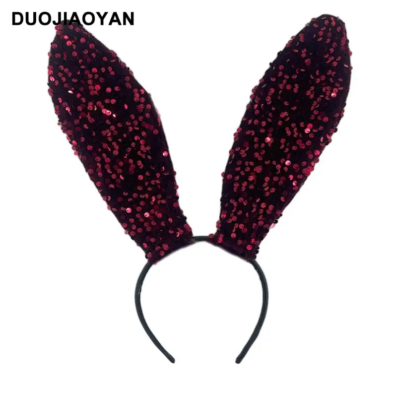 Black Lace Rabbit Ears Headband for Girls Party Dance - Image 38