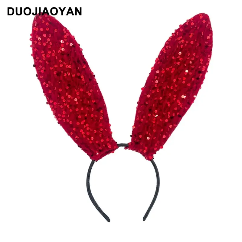 Black Lace Rabbit Ears Headband for Girls Party Dance - Image 39