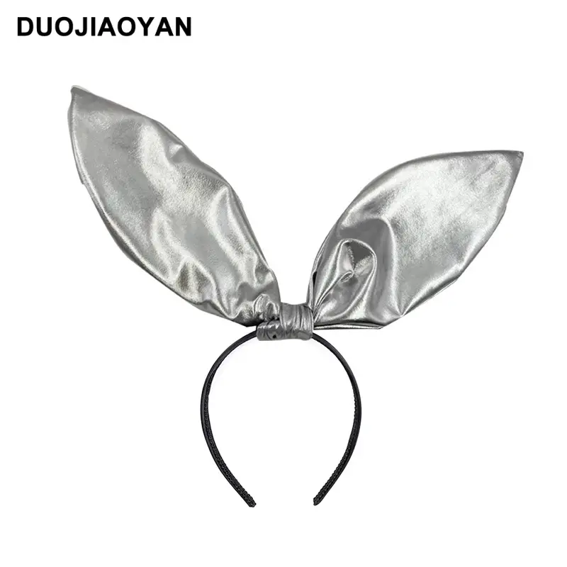 Black Lace Rabbit Ears Headband for Girls Party Dance - Image 43