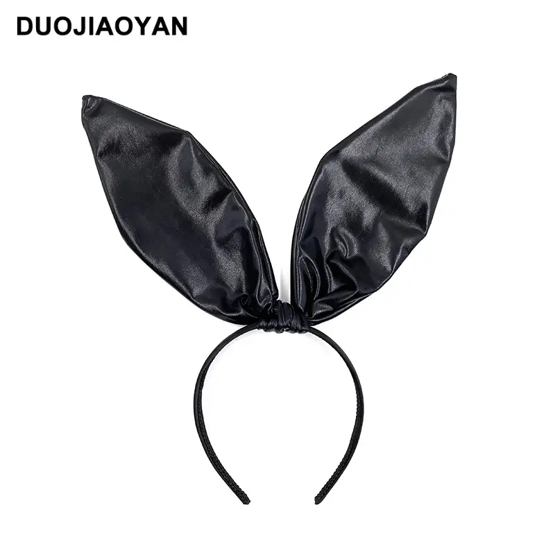 Black Lace Rabbit Ears Headband for Girls Party Dance - Image 44
