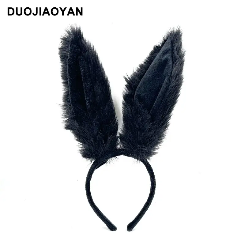 Black Lace Rabbit Ears Headband for Girls Party Dance - Image 50