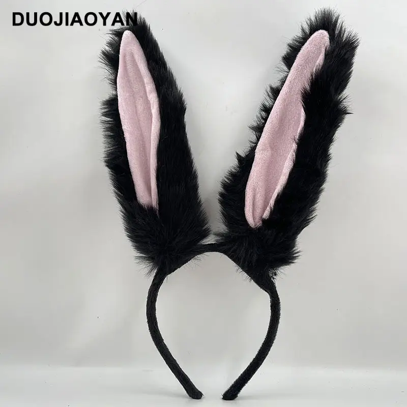 Black Lace Rabbit Ears Headband for Girls Party Dance - Image 53