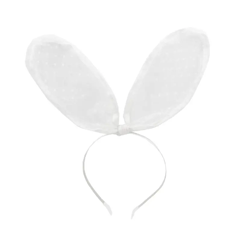 Black Lace Rabbit Ears Headband for Girls Party Dance - Image 80