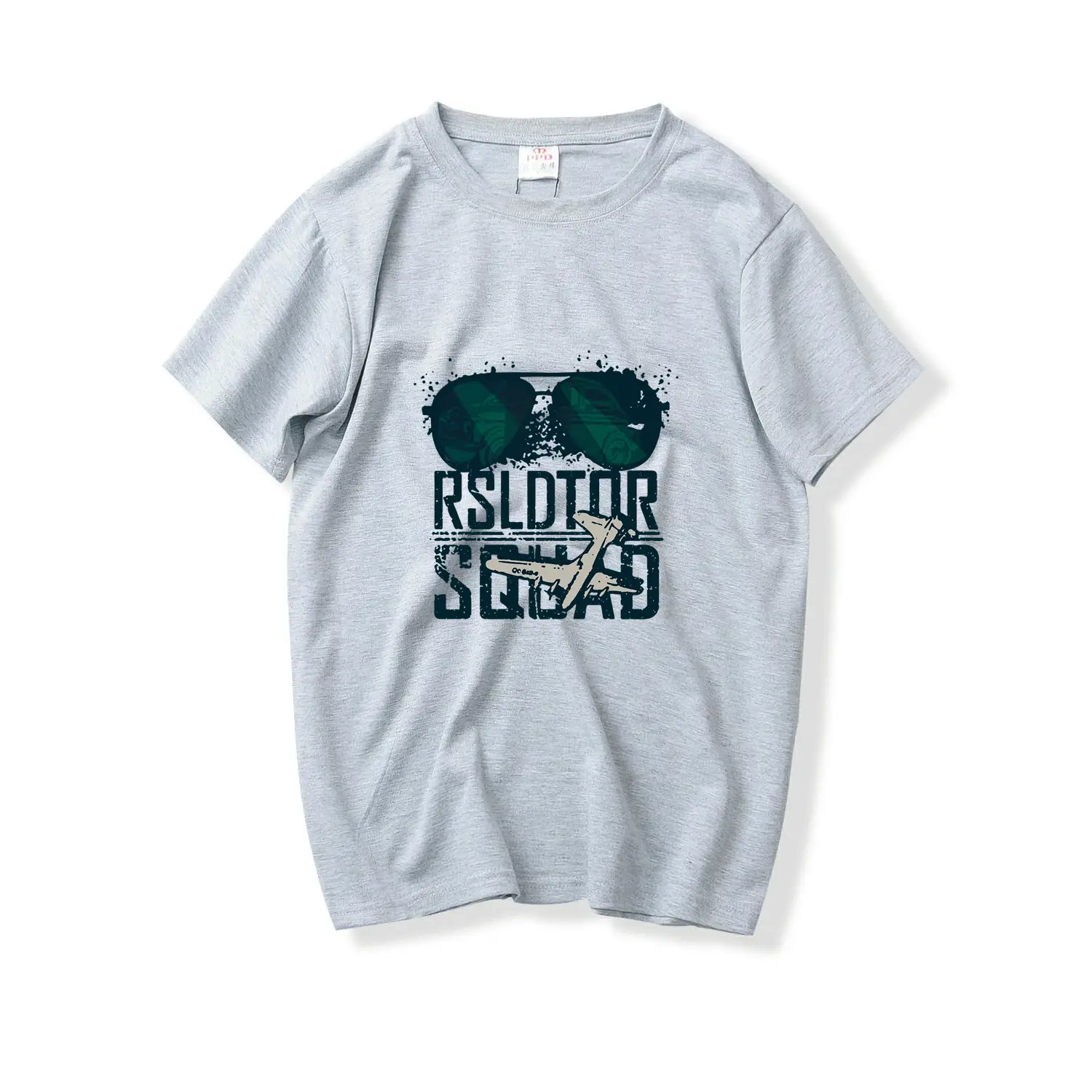 Teenager Casual T-Shirt Grey XL Loose Sleeve - Image 4