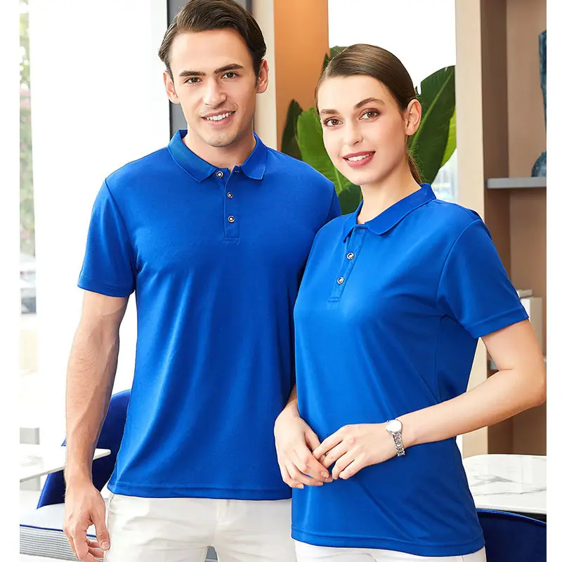 White Unisex Polo Shirt with Logo Collar - Image 13