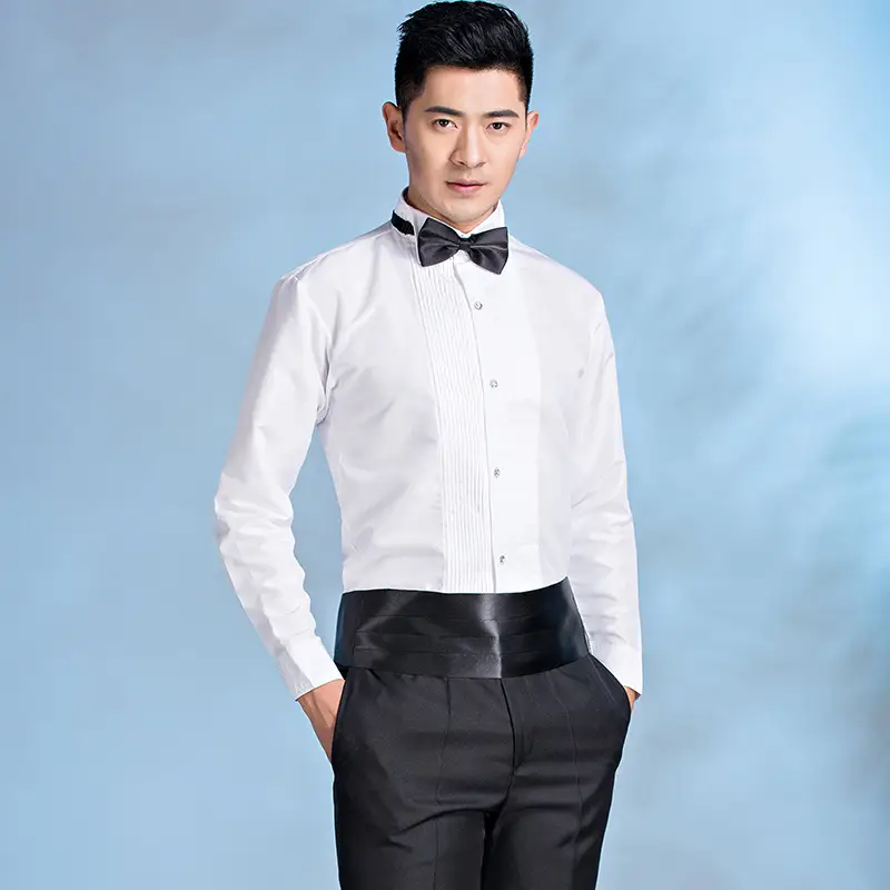 Men's White Chorus Shirt with Bow Tie Slim Fit - Image 5