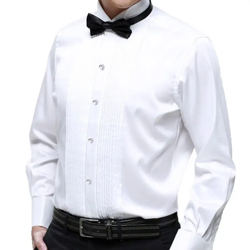 Men's White Chorus Shirt with Bow Tie Slim Fit - Image 6