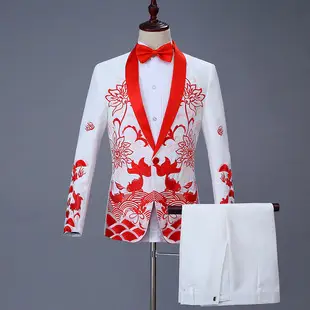 Men's White Chorus Shirt with Bow Tie Slim Fit — feature 5