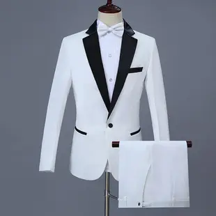Men's White Chorus Shirt with Bow Tie Slim Fit — feature 9