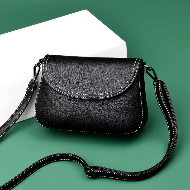 Women's Small Crossbody Bag Grey Soft Leather 2025 - Image 6