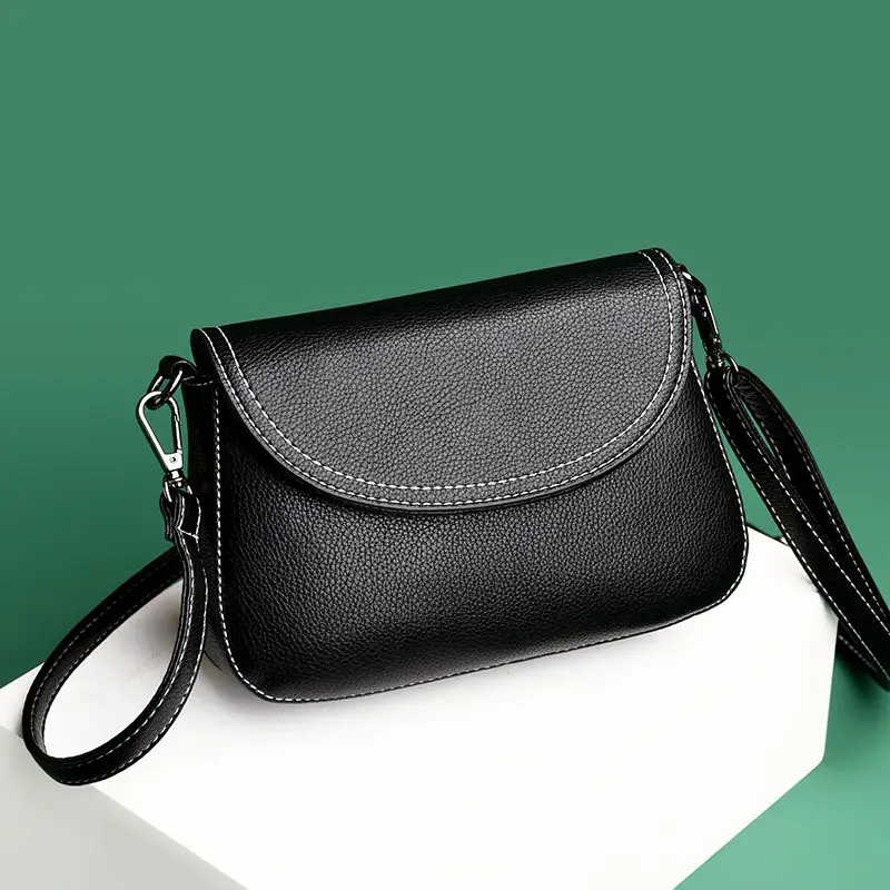 Women's Small Crossbody Bag Grey Soft Leather 2025 - Image 7