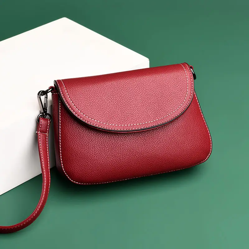 Women's Small Crossbody Bag Grey Soft Leather 2025 - Image 8