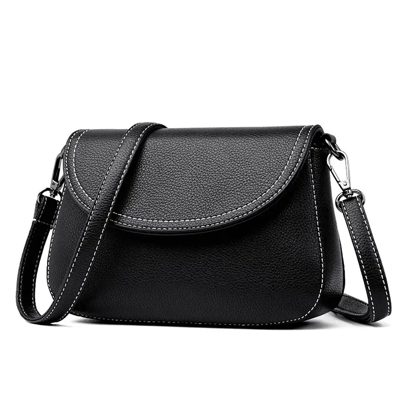 Women's Small Crossbody Bag Grey Soft Leather 2025 - Image 10