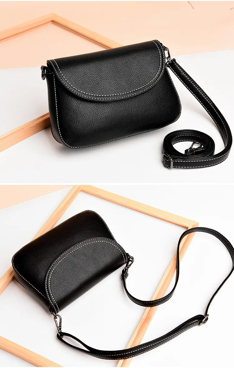 Women's Small Crossbody Bag Grey Soft Leather 2025 — feature 17