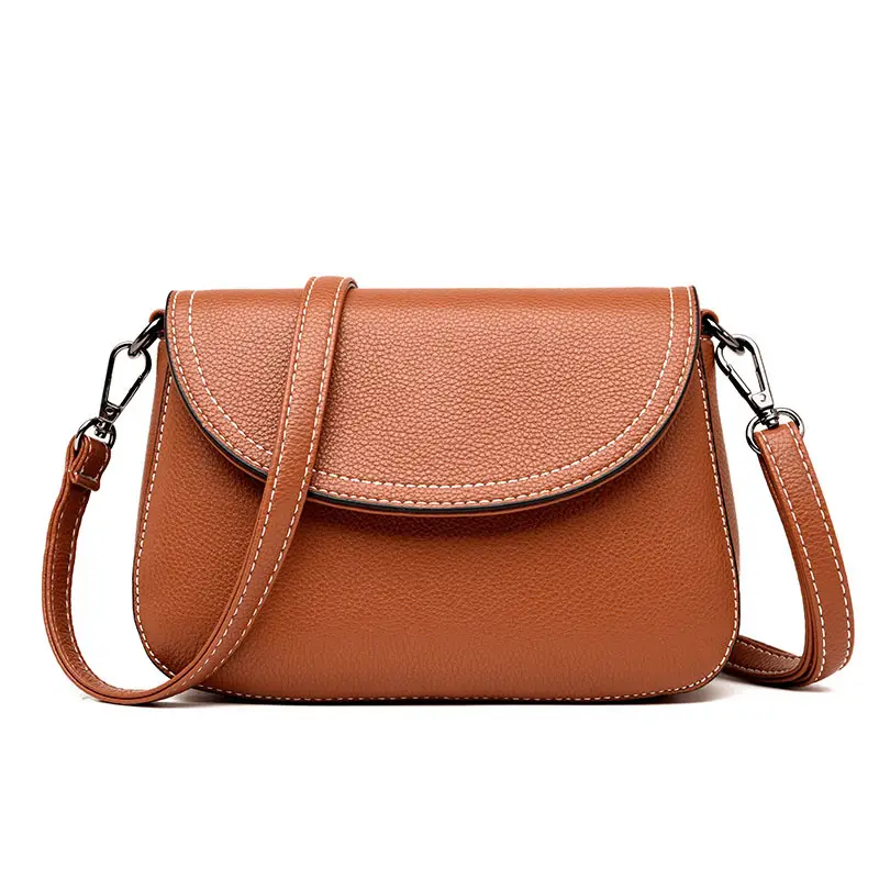Women's Small Crossbody Bag Grey Soft Leather 2025 - Image 3