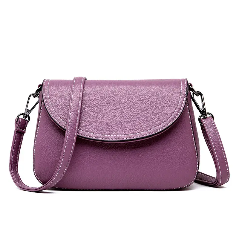Women's Small Crossbody Bag Grey Soft Leather 2025 - Image 4
