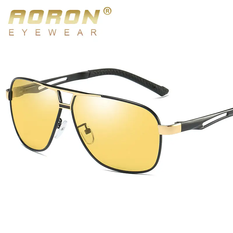 HD Polarized Aluminum Sunglasses for Men Yellow - Image 8
