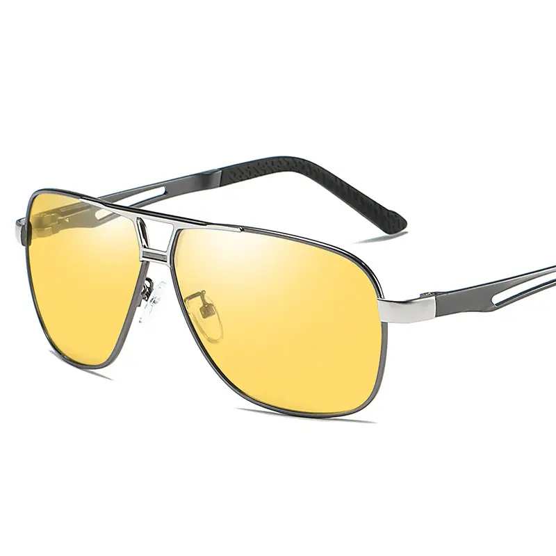 HD Polarized Aluminum Sunglasses for Men Yellow - Image 6