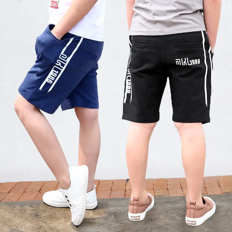 2023 Summer Korean Boys Cotton Shorts Black Blue - Image 10
