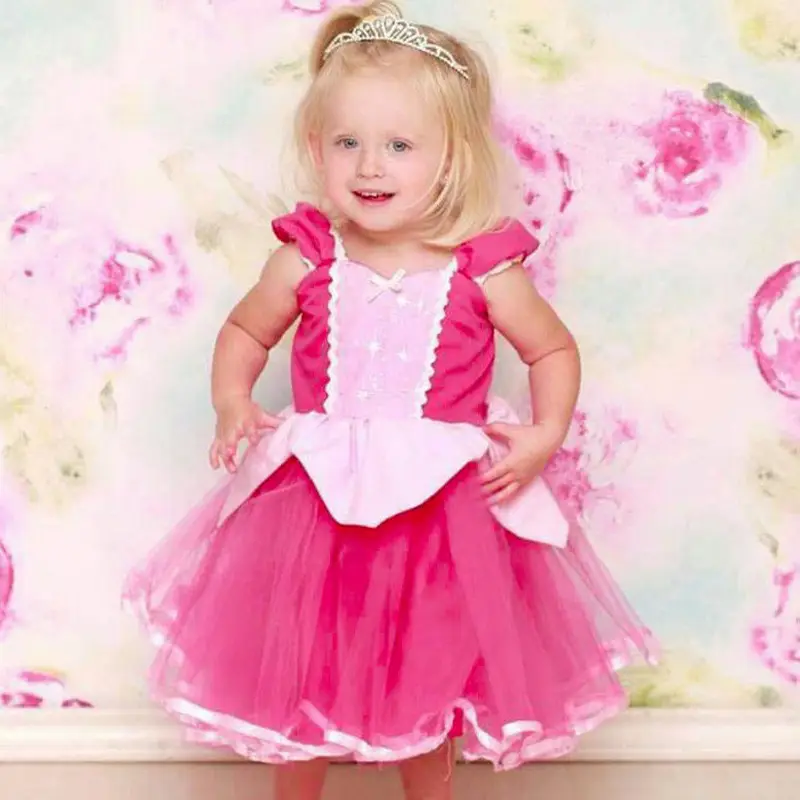 Pink Cotton Princess Dress for Girls Summer 2018 - Image 3