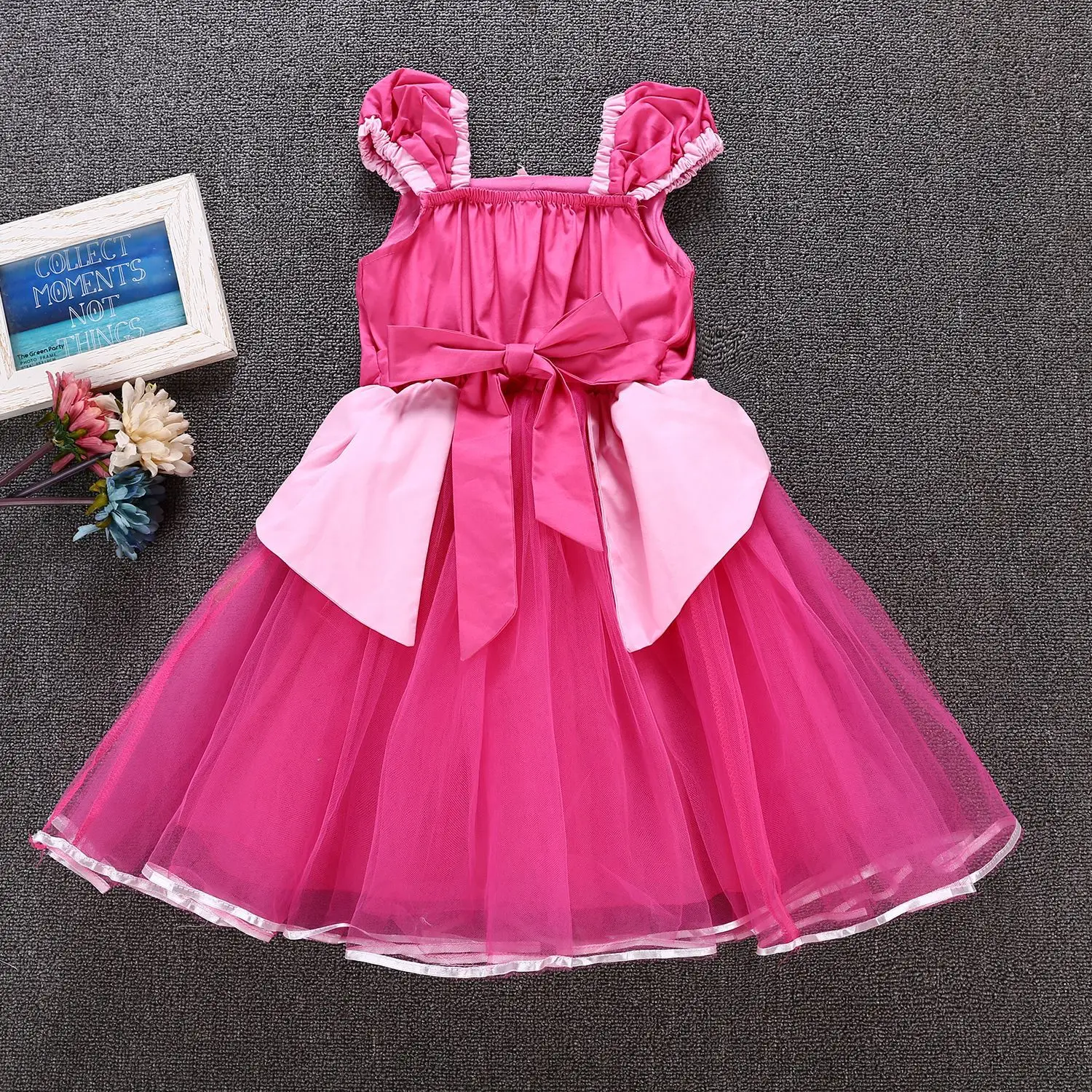 Pink Cotton Princess Dress for Girls Summer 2018 - Image 4