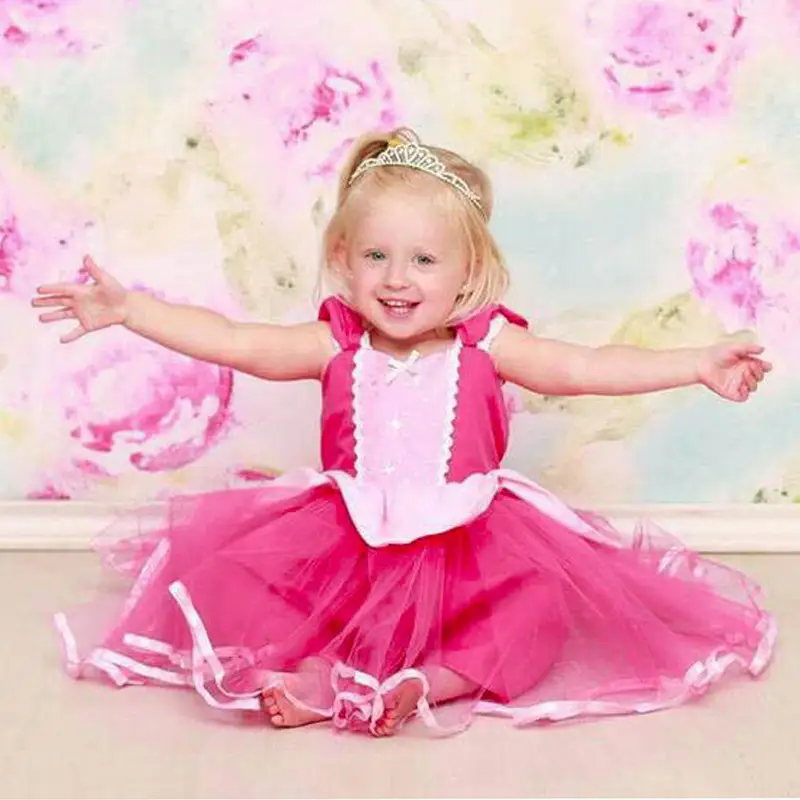 Pink Cotton Princess Dress for Girls Summer 2018 — feature 2