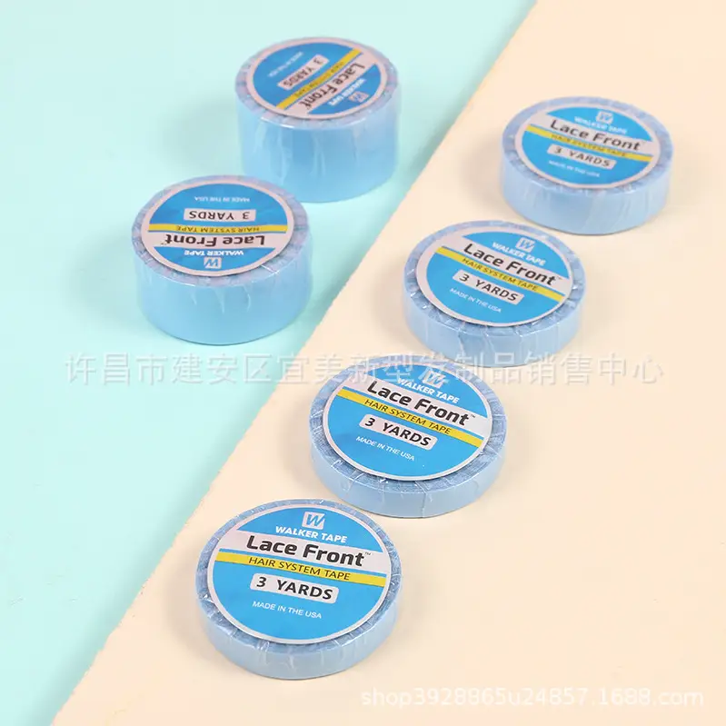 Blue Lace Front Support Tape for Hair Replacement Blocks - Image 6