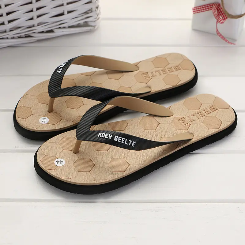 Korean Style Men's Blue Beach Flip Flops
