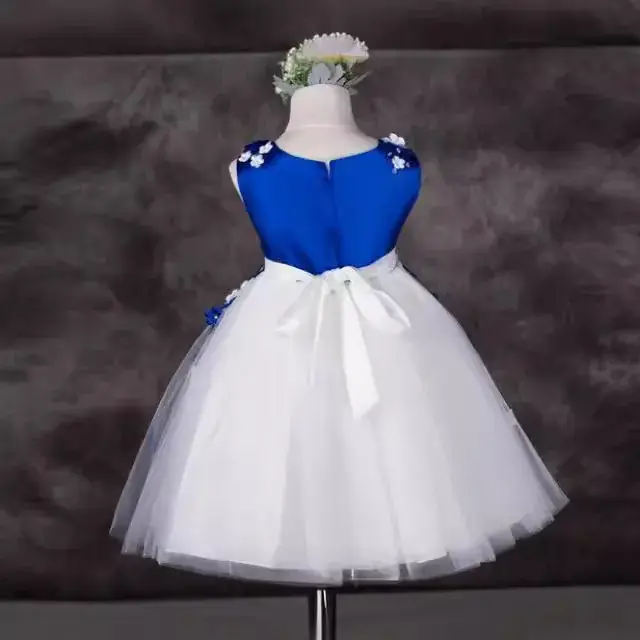 Red White Floral Princess Skirt Performance Costume for Girls - Image 5