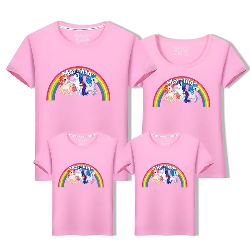 Unicorn Family T-Straps Turquoise Cotton Summer Wear - Image 5