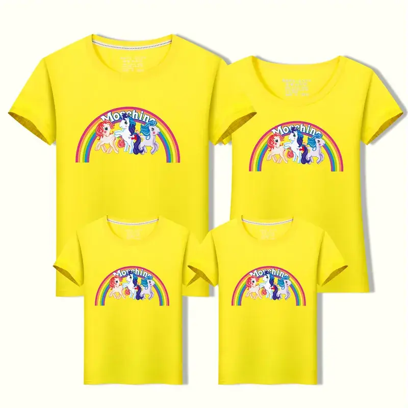 Unicorn Family T-Straps Turquoise Cotton Summer Wear - Image 2